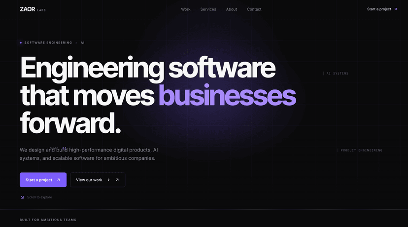 ZAOR LABS - Agency Portfolio & CMS